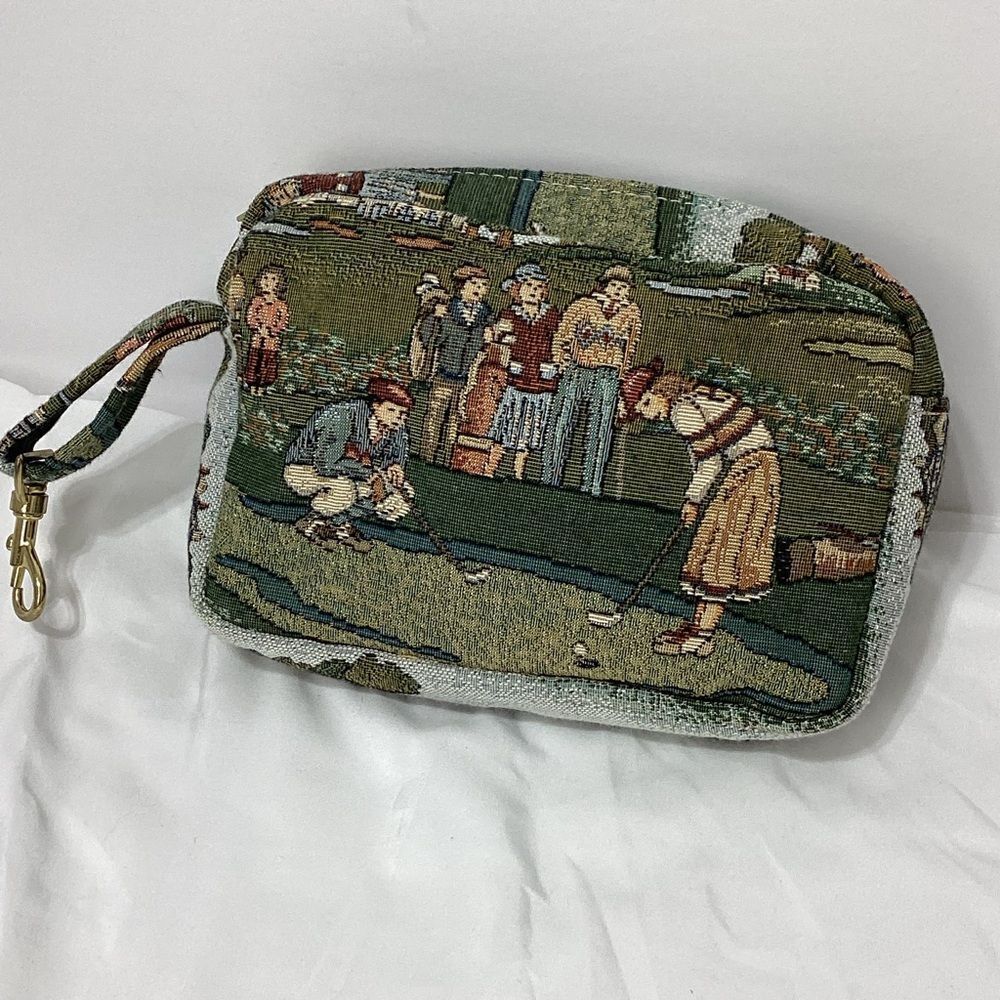 Holdings Brand Golf Theme Tapestry Bag With Side Clip Golf Ball Bag